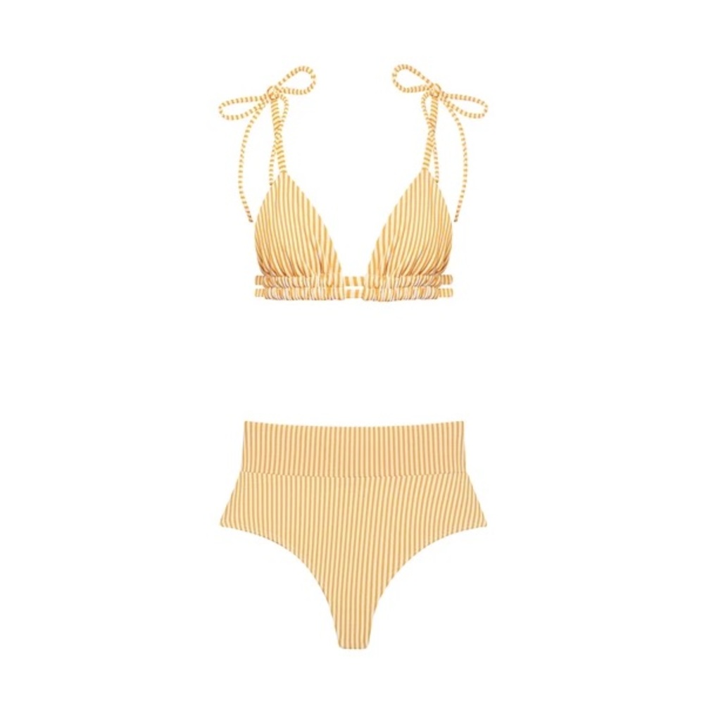 Montce Swim Canary Stripe Bikini (Top + Bottom)